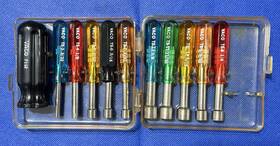 7112 Vaco Rare Vintage 11 Piece Nut Driver Set With Case - Nice Condition #7112