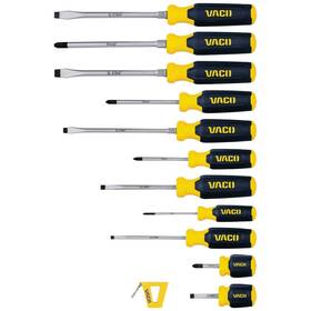 Vac7122 Vaco 12-piece Screwdriver Set With Magnetizer Phillips And Slotted Driver