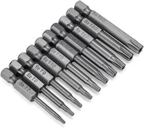 21506 Vakogal 10pcs Torx Head Screwdriver Bit Set S2 Steel Magnetic Security Tamper P