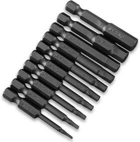 B07wdvb3vg Vakogal S2 Steel Hex Head Screwdriver Bit Set 10pcs 1.5-8mm Metric 1/4 Inch Shank