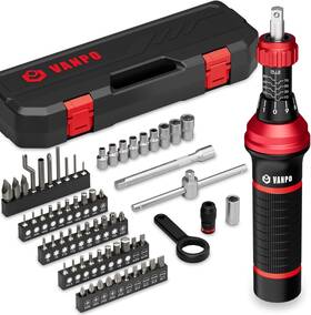 Vp3-80a Vanpo 64 Piece 1/4 Inch Torque Screwdriver Set 10 80 In-lb Wrench Kit