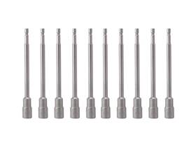 12225 Vct 10pc 7/16 Inch Sae 6 Extra Long Hex Shank Quick Magnetic Nut Setter Driver