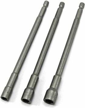 Vct 722537896450 3pc 6 Inch Long Magnetic Nut Driver Set 1/4 5/16 3/8 Power Drills