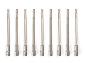 Vct 722537897655 10pc 5/16 Inch Sae 6 Extra Long Hex Shank Quick Magnetic Nut Setter Driver