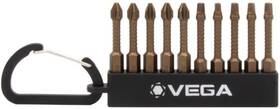 P150prcs10 Vega 94353 Impactech Phillips #2 Square Carabiner Set - 10 Pc