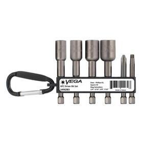 V4n2b3 Vega Driver Bit Gunmetal Grey And Nutsetter Set 6pc