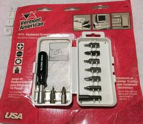 07652 Vermont American 10pc Electronics Screwdriver Set Usa