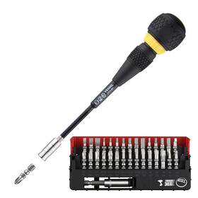 2200mbh120.ib31p02u Vessel Ball Grip Ratcheting Screwdriver Interchangeable W 31pc Bit Set