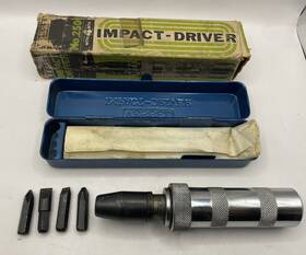 2500n Vessel Vintage Impact-driver No. 2500 In Metal Case With 4 Bits And Instructions
