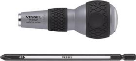 No.230w-2 Vessel 445043370315 Ball Grip Bit-replaceable Tang-thru Screwdriver Ph No.2