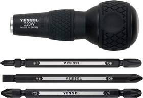 Vessel 827165742879 Ball Grip 1/4 Hex. Bit Interchangeable Screwdriver 3pc. 1 3 / -6