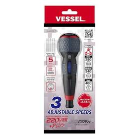 Vessel 840921129288 Ball Grip Rechargeable Screwdriver Plus With 5pcs. Bit Set