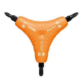 Td-250y Vessel 907587009272 Td250y Three Point Phillips Screwdriver Td-250y Vessel 907587009272 Td250y Three Point Phillips Screwdriver
