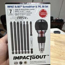 X004vv4im1 Vessel Impact And Out Screwdriver 7pc Bit Set Steel Black/silver