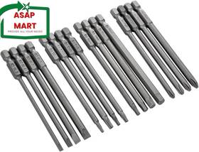 Vesttio 744759260192 4-in-1 Hex Phillips Slotted Security Torx Long Screwdriver Bits Set With Magneti