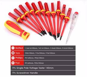 Vde578113 Vevor 1000v Insulated Electrician Screwdriver Set 13 Piece Professional Electrical