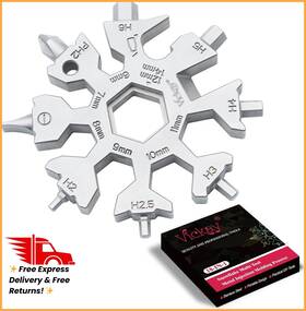 Vickay 759532943674 18 In 1 Snowflake Multi Tool Phillips Flat Screwdriver Kit /wrench /bott