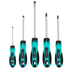 Vickay 761344342743 Magnetic Screwdriver Set5 Pieces Slotted And Phillips With Ergonomic