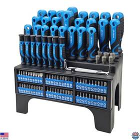 Yw094 Visit The Seiko Dy Store 100-piece Screwdriver Set With Storage Rack Slotted Phillips Hex Torx Blue
