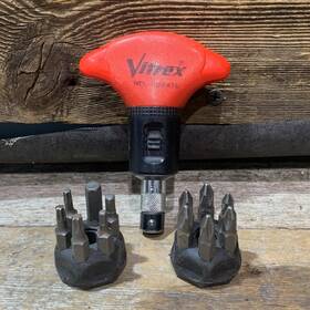 802420 Vitrex No. T-handle Ratcheting Screwdriver With Bits