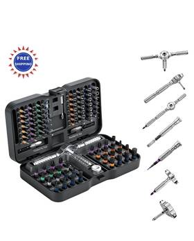 Vman-100in1 Vman Ratchet Screwdriver Set 100 In 1 Magnetic S2 Steel Bits Diy Flexible Shaft