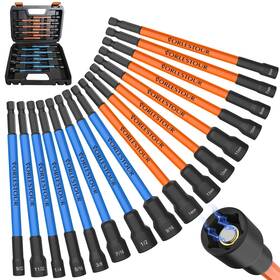 Lmqz-012 Vorlestour 16pcs Magnetic Nut Driver Set For Impact Drill 6 Inch Extra Long Drivers