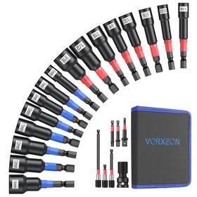Vor039 Vorxeon Magnetic Nut Driver Set Metric And Sae Length 65 Mm 23 Pcs Impact Drill Bit With