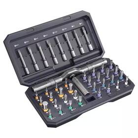 Vrbgify 313095548532 42 Pc Grey Insulated Magnetic Ratchet Screwdriver Set Shank Bit Multi Hand Tool
