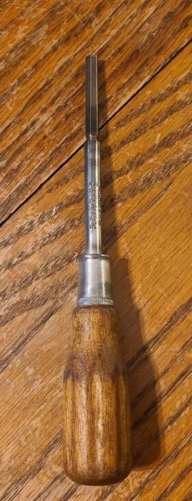3410 Walden Spintite 5/16 Inch Hex Head Driver. Wooden Handle Usa Made Tool