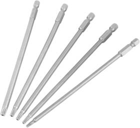 5pcst10-t30 Walfront 445043066010 Magnetic Star Torx Screwdriver Bits 150mm 1/4 Hex Shank Long Magneti