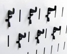 Wall Control 872984000006 Standard Slotted Hook Pack - 1 Count Of Black