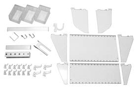 Kt-400-wrk Wall Control Slotted Tool Board Workstation Accessory Kit Pegboard And White