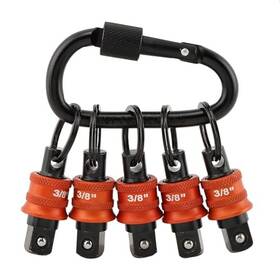 22429945 Waylenbo 3/8 Inch Socket Holder Keychain 5 Pack Heavy-duty Quick Release Bit