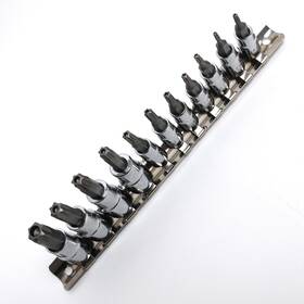 Ta1bo731 Wd 11 Pc Security Torx Socket 6 Point Set With Holder Star Bit Tamper Proof S2 Steel
