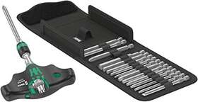 05023471001 Wera 013288222879 Kraftform Kompakt 400 Ra Set 1 Thandle Bit Holder With Ratchet Funct