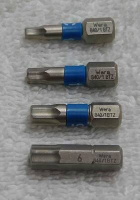 05056683001 Wera 4 Bits 840/1 Btz Inside Hex 3.0 4.0 5.0 6.0 X 25 Mm New 25mm 3 5 6