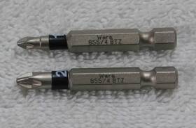 05059920001 Wera 2 Bits 855/4 Btz Pz 1 X 50 Mm New 50mm Pz1 Pz2 Pozidriv #1 #2