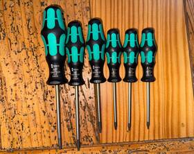 05345221001 Wera 367/6 Kraftform Plus Torx Hf Screwdriver Set 6 Piece