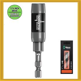 07399 Wera Impaktor 1/4 Inch Bit Holder With Retaining Ring And Magnet