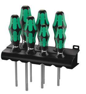 05223161001 Wera 400522000340 367/7 7pc Hf Kraftform Plus Torx Screwdriver Set