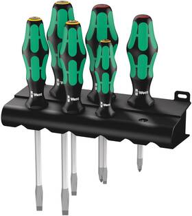 B000zeap9c Wera Kraftform Plus 334 Sk/6 Screwdriver Set Lasertip Rack 6-piece