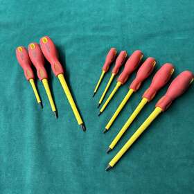 1yxk Westward Insulated Screwdriver Set Slotted/phillips 9 Pcs 1000v