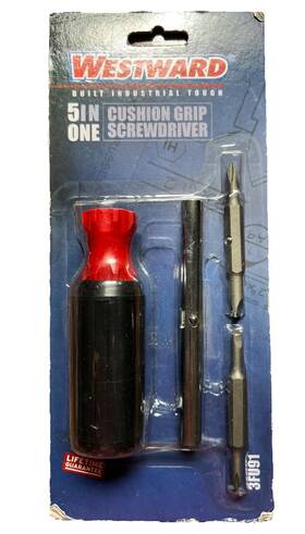 3fu91 Westward 5 In 1 Cushion Grip Multi Screwdriver Part 7 1/2 New