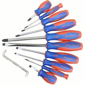 785eh6 Westward 11-piece Magnetized Tip Screwdriver Set Phillips Slotted Sae