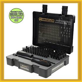 4001003 Wheeler Professional 100-piece Screwdriver Set With Premium Latching Hard Case