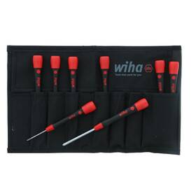 Wiha 084705261935 26193 Slotted And Phillips Screwdriver Set With Soft Picofinish Handle 8-piece