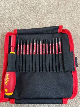 Wiha 084705283906 Insulated Slimline Interchangeable Set Includes Handle With Pouch
