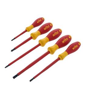 Wiha 084705320595 32059 5 Piece Insulated Softfinish Slotted/phillips/square Screwdriver Set