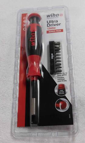 3803 Wiha 084705380407 Ultra Driver 12 In One Bonus Pack New Bit Holder 21 Bits 1 Adapter