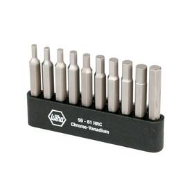 Wiha 084705749860 74986 Hex Inch And Metric Power Bit Set With Holder 10-piece